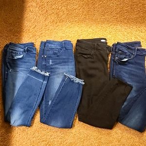 4 pairs of jeans